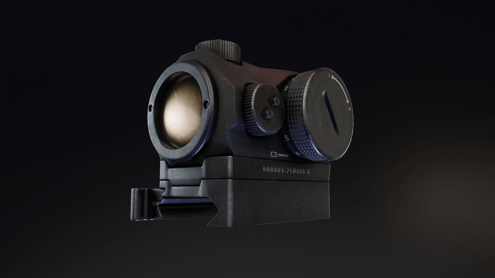 Aimpoint Micro T1 Low-poly 3D model_3