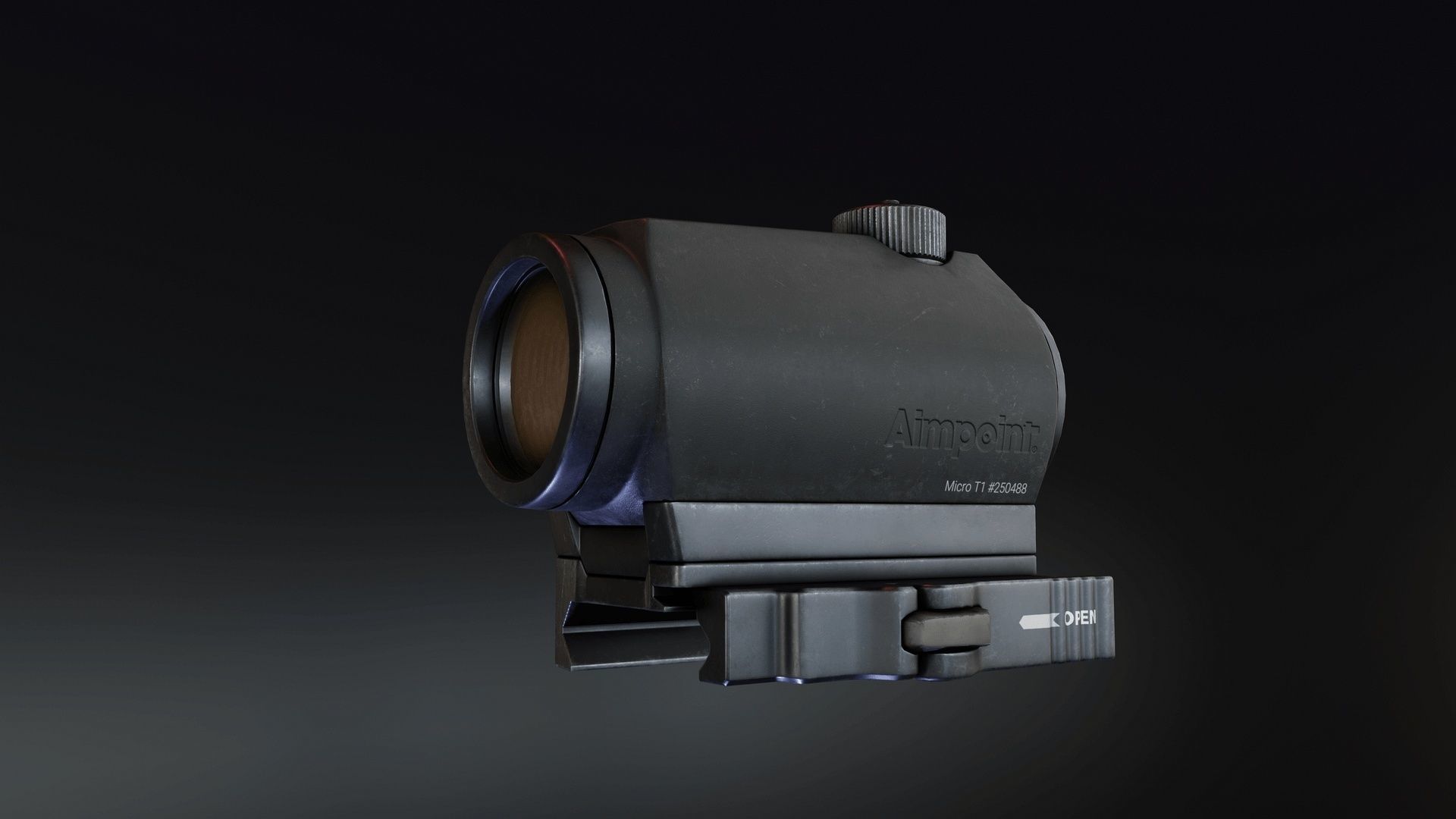 Aimpoint Micro T1 Low-poly 3D model_1