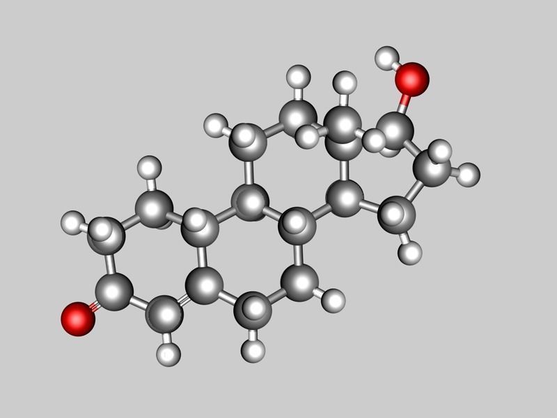 Nandrolone molecule 3D model_3