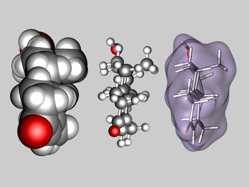 Nandrolone molecule 3D model_6