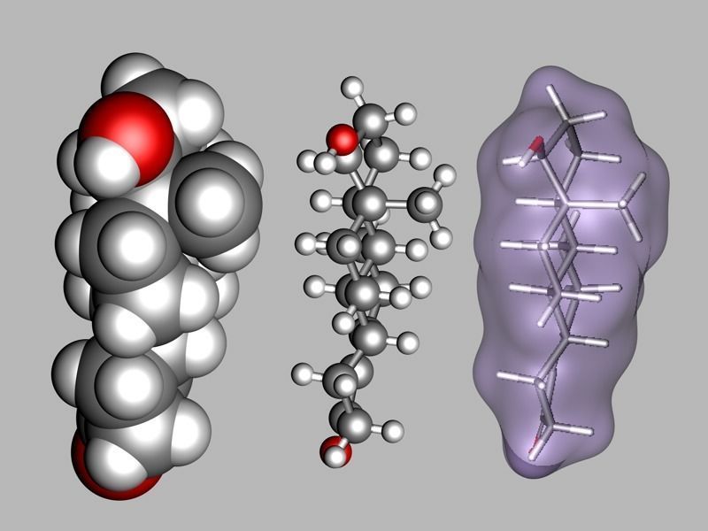 Nandrolone molecule 3D model_5