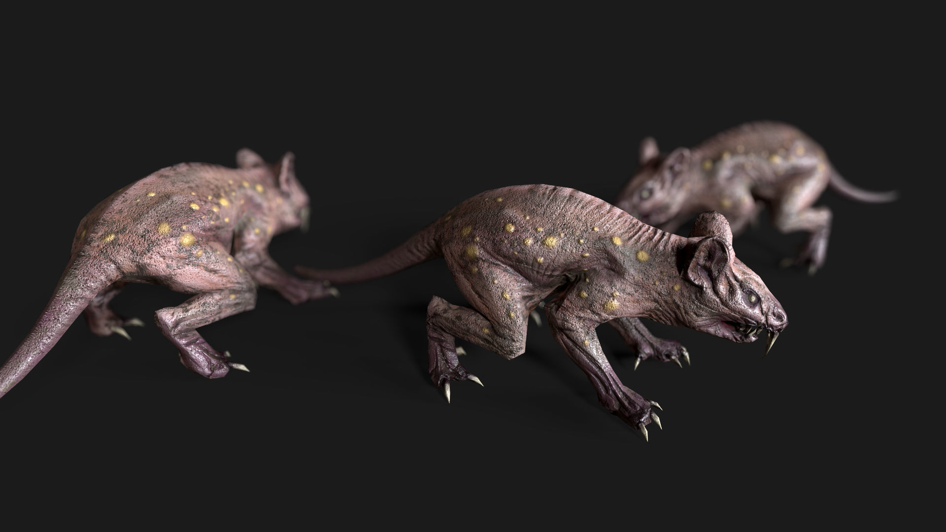 Corrupted Rat 01  Low-poly 3D model_6