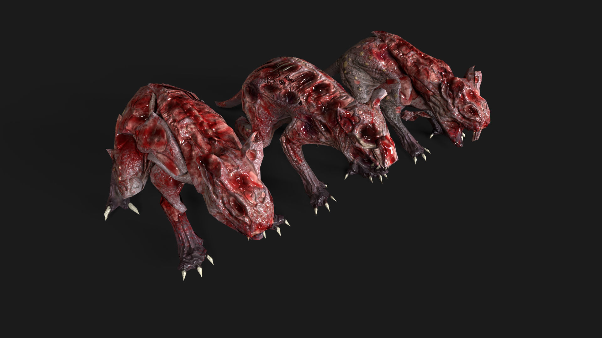 Corrupted Rat 01  Low-poly 3D model_7