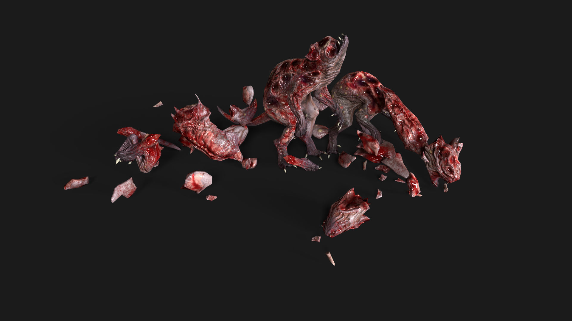 Corrupted Rat 01  Low-poly 3D model_8