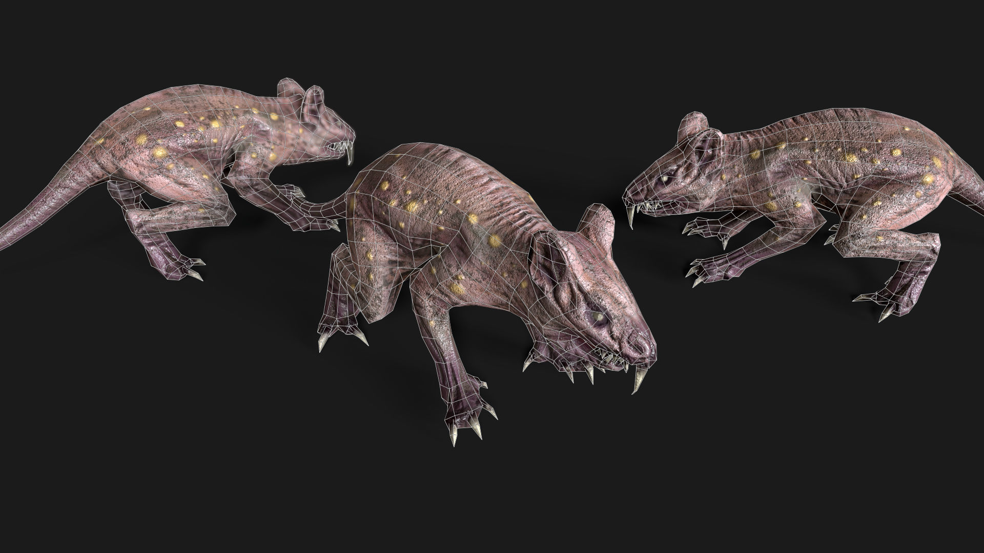 Corrupted Rat 01  Low-poly 3D model_11