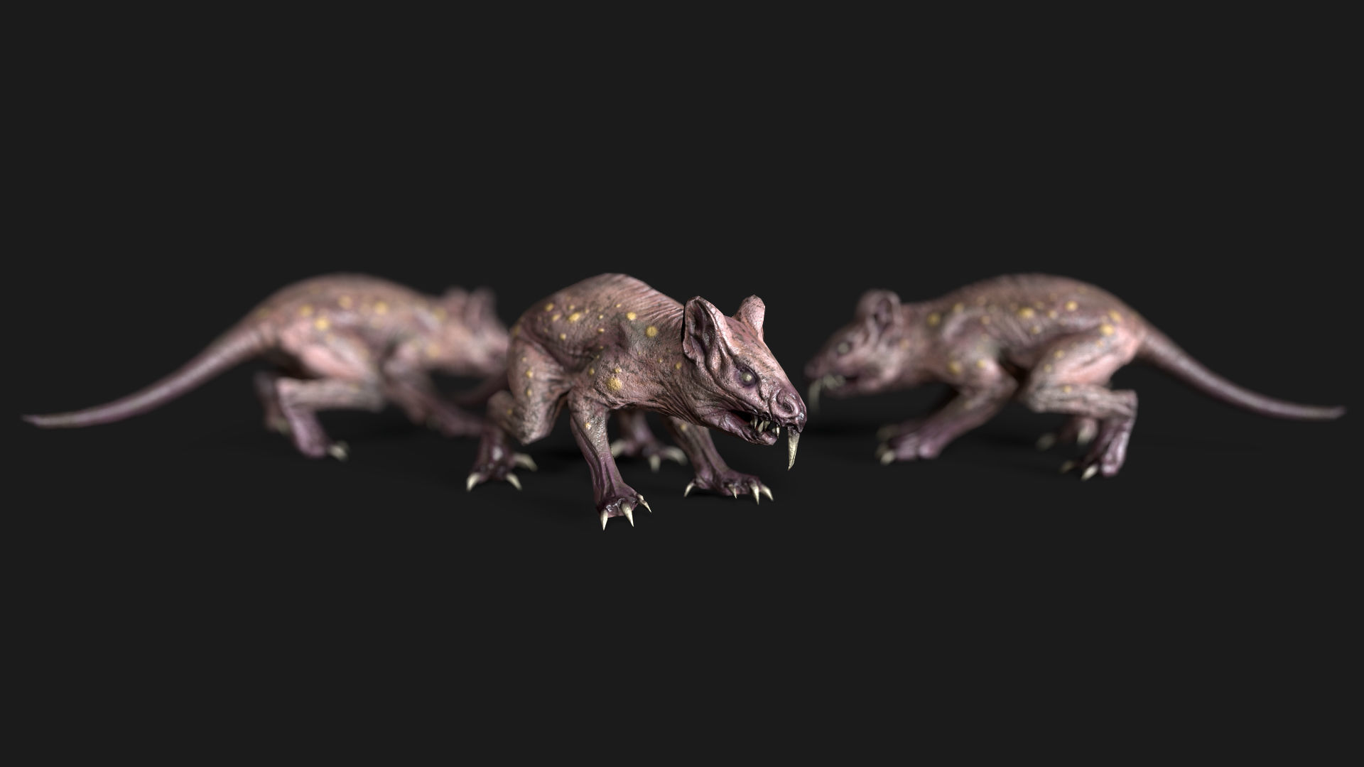 Corrupted Rat 01  Low-poly 3D model_5
