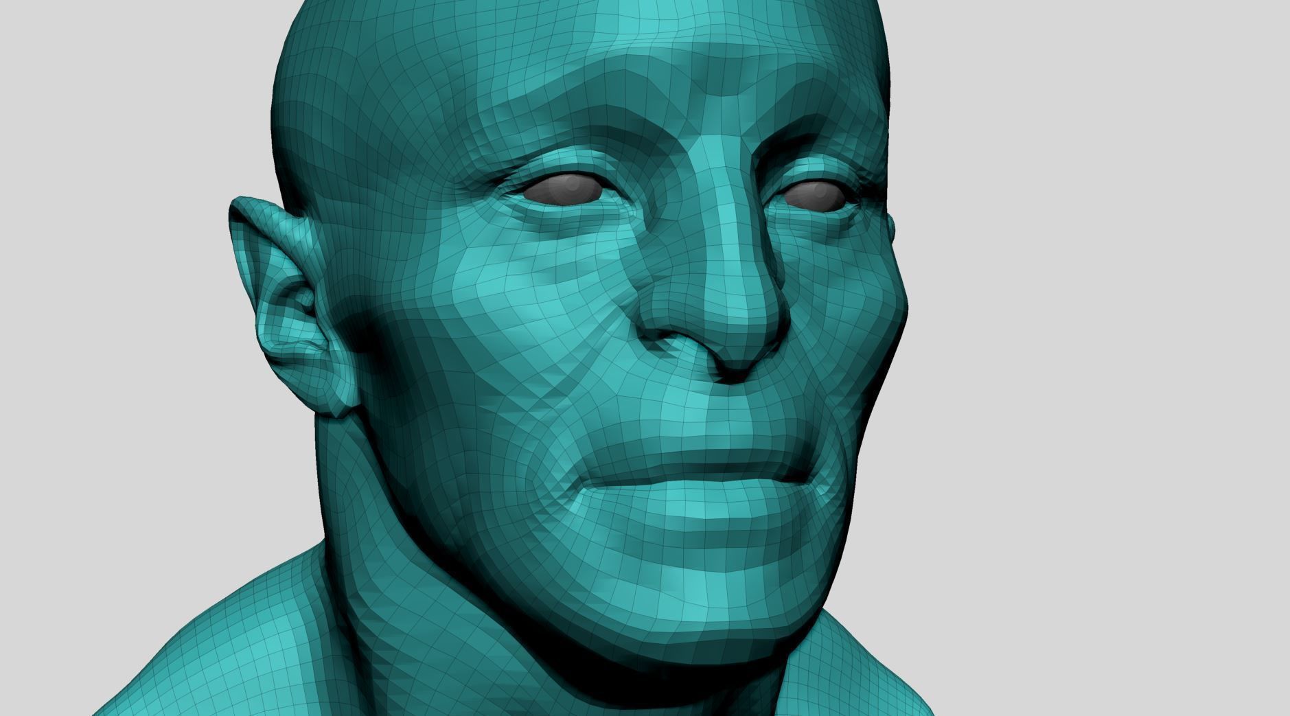 Male Head v7 3D model_11