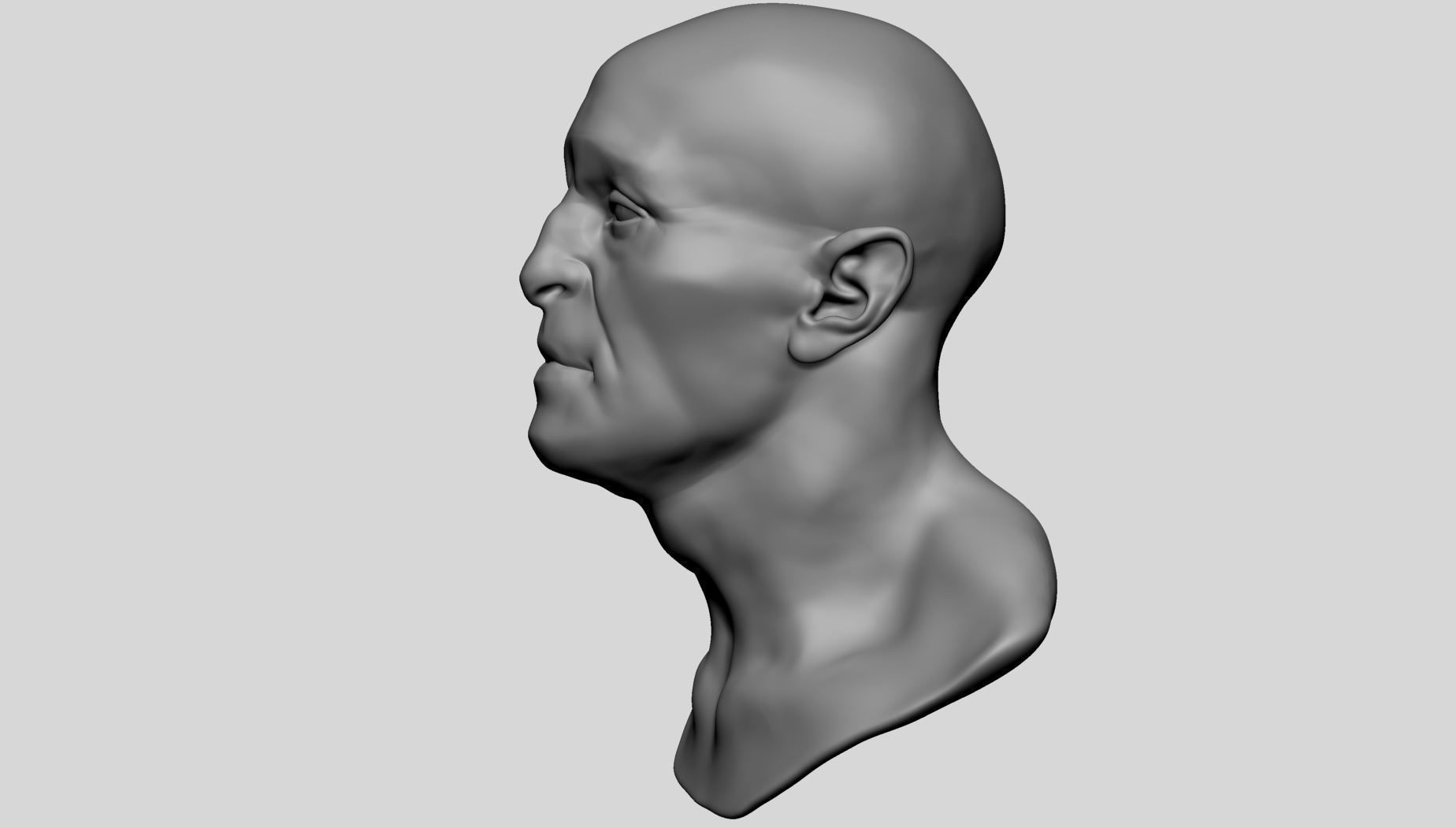Male Head v7 3D model_7