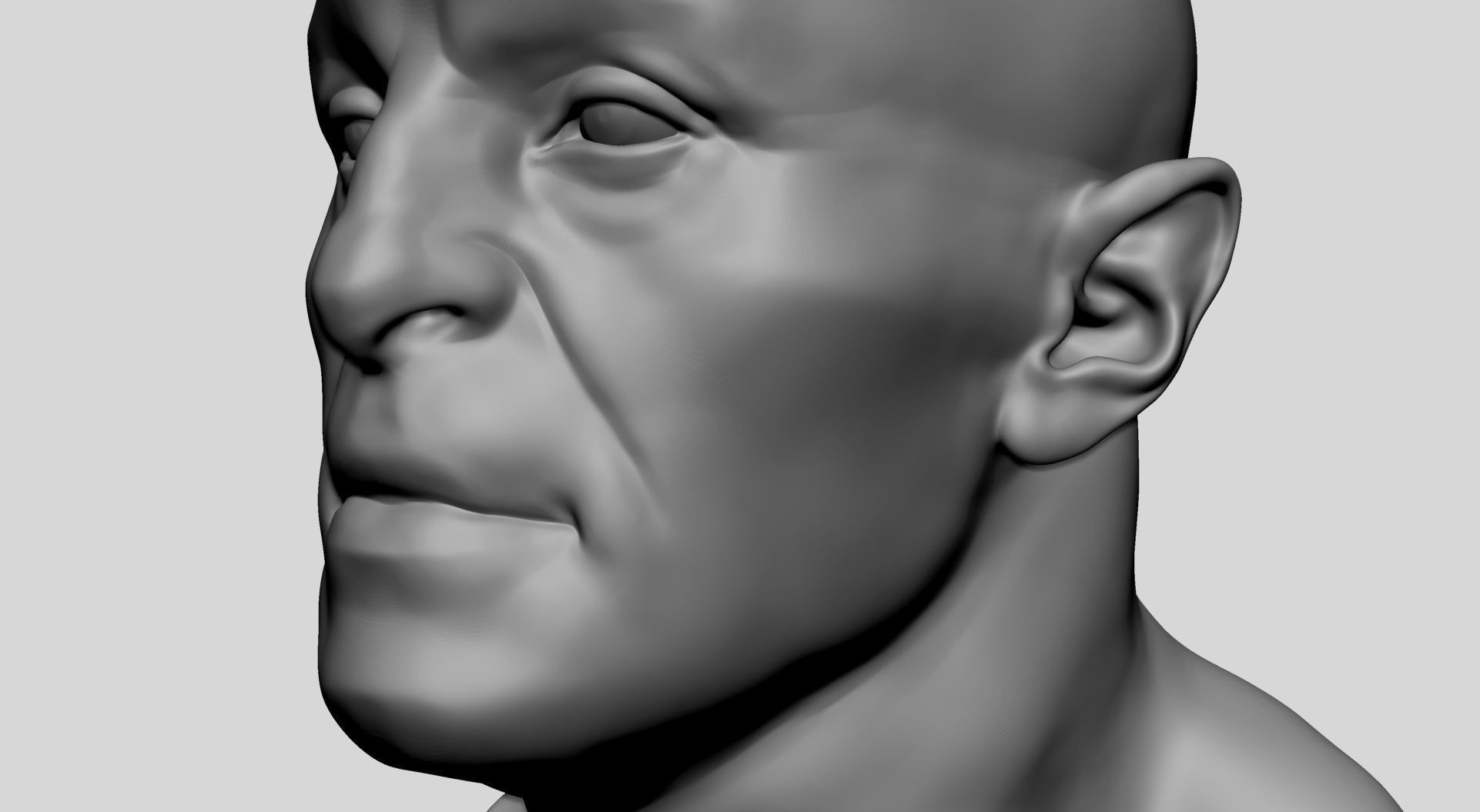 Male Head v7 3D model_9