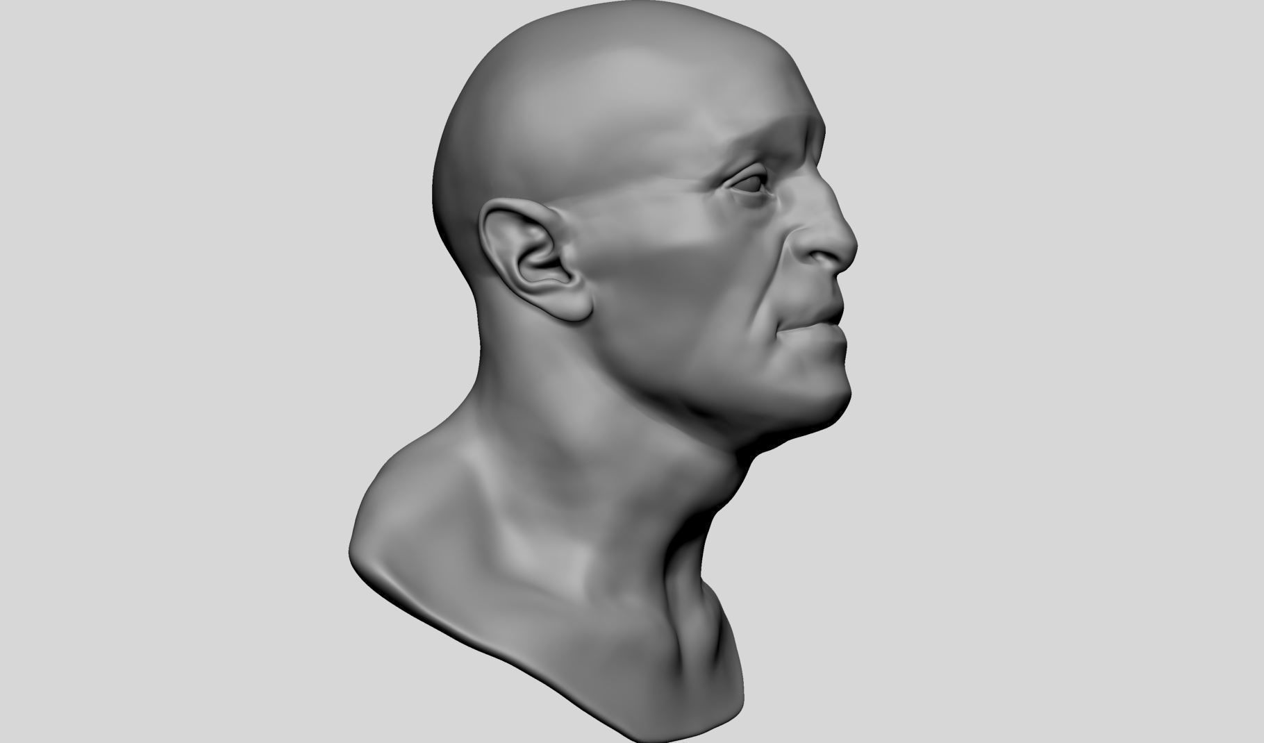 Male Head v7 3D model_2