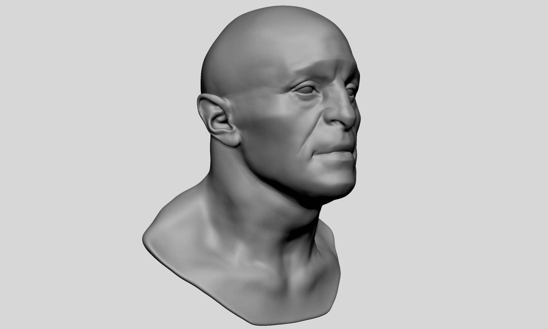 Male Head v7 3D model_1