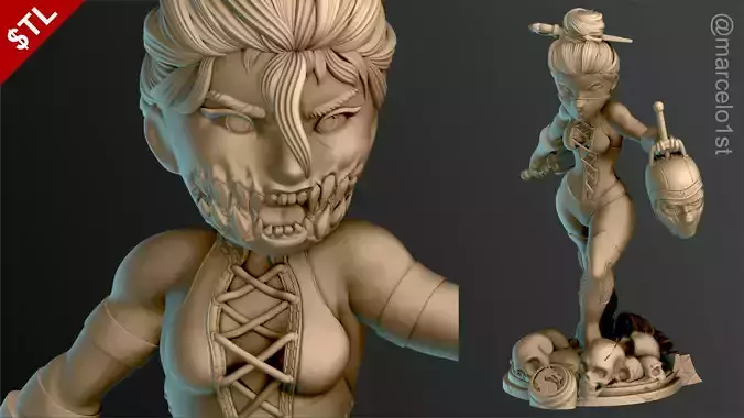 Mileena - Mortal Kombat 3 Statue 3D print model