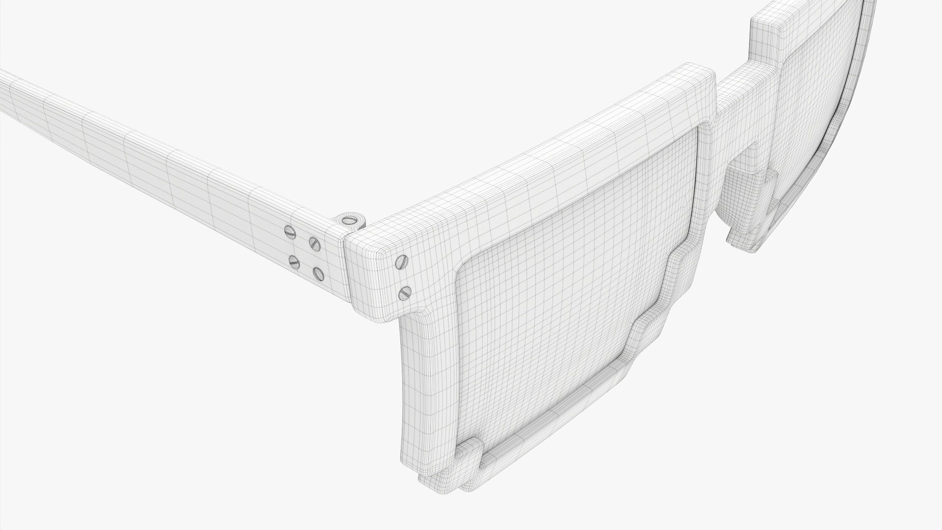 Pixel style glasses blue 3D model_10