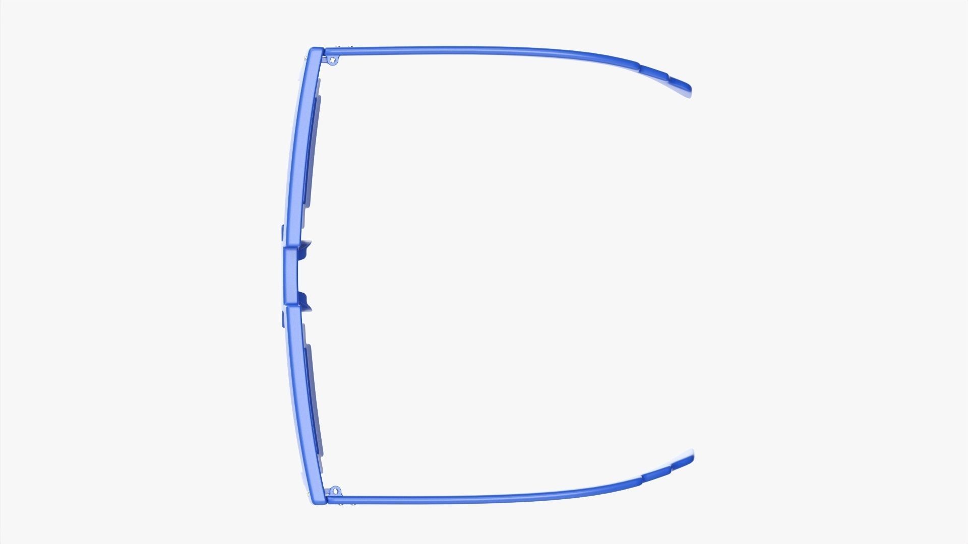 Pixel style glasses blue 3D model_7