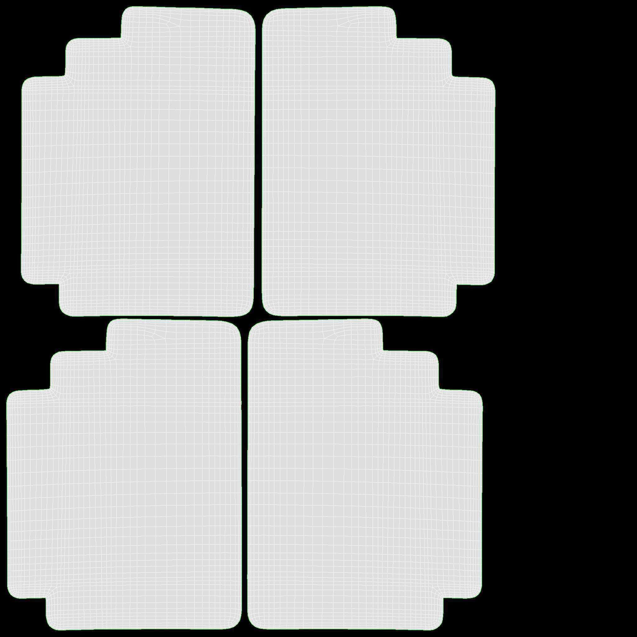 Pixel style glasses blue 3D model_17