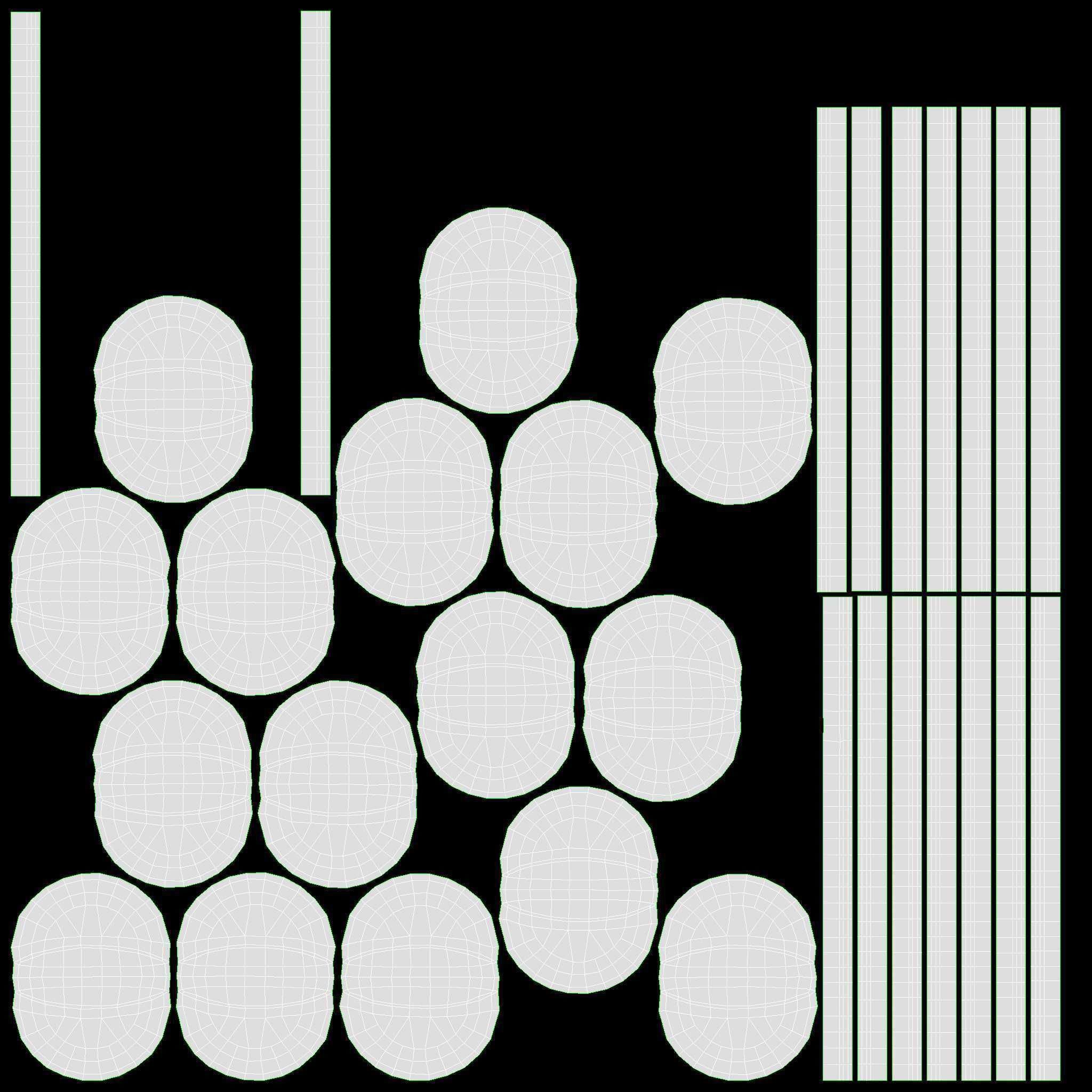 Pixel style glasses blue 3D model_18