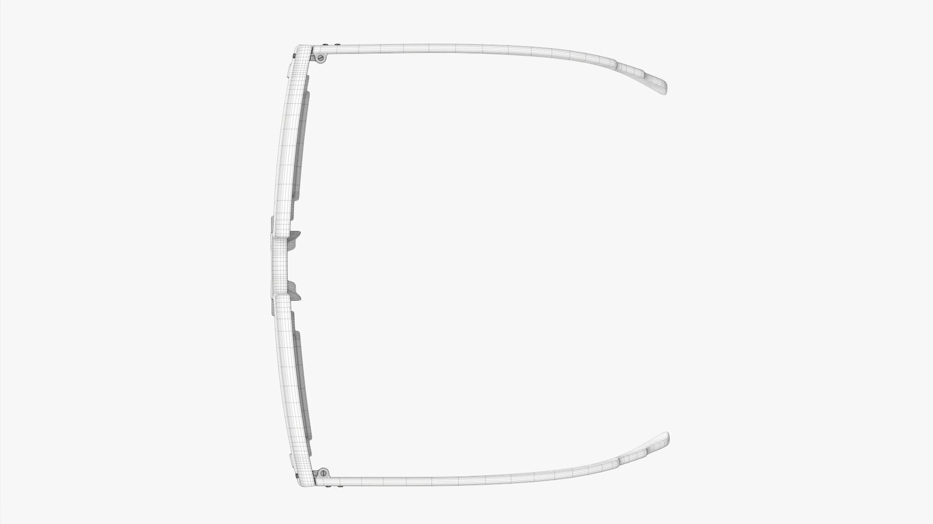 Pixel style glasses blue 3D model_14