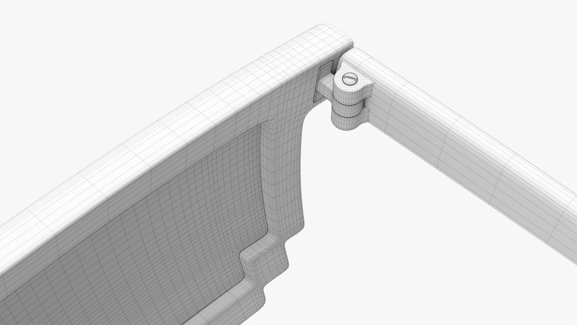 Pixel style glasses blue 3D model_11