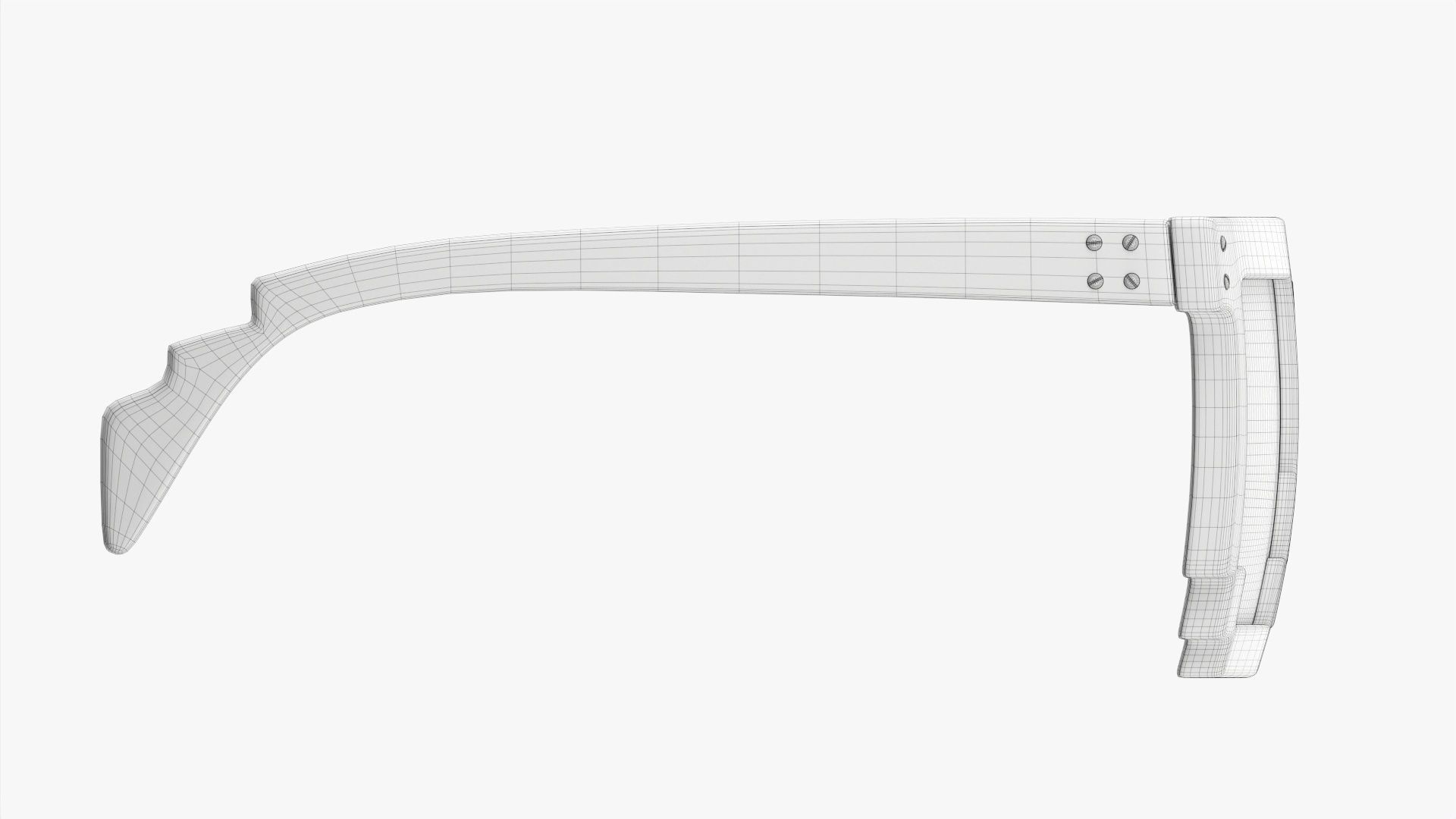 Pixel style glasses blue 3D model_13