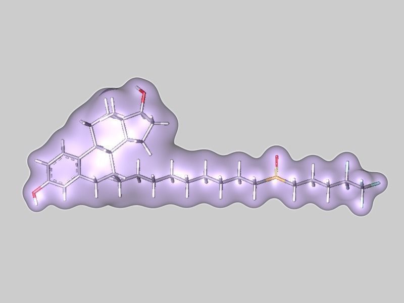 Fulvestrant molecule 3D model_5