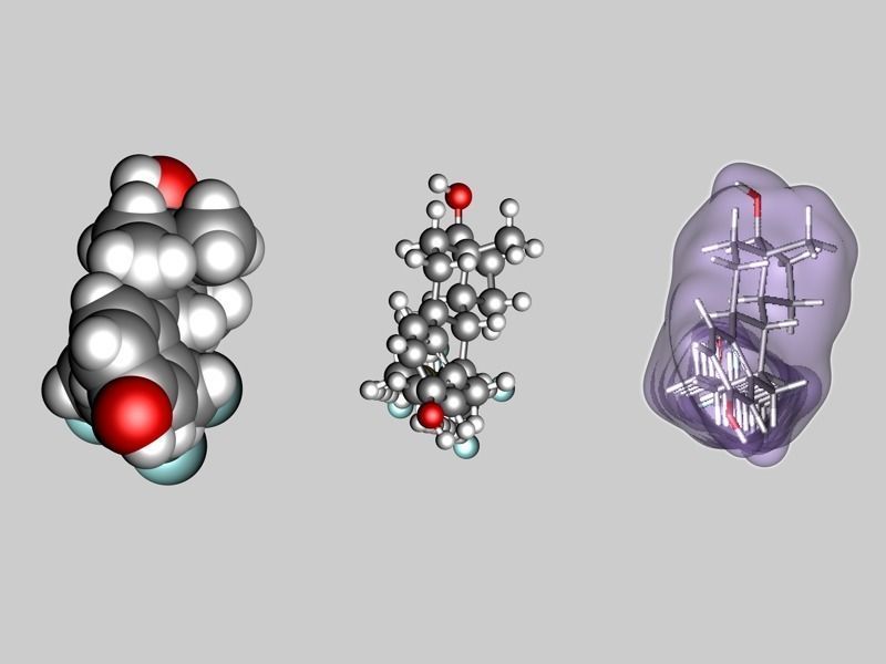Fulvestrant molecule 3D model_2