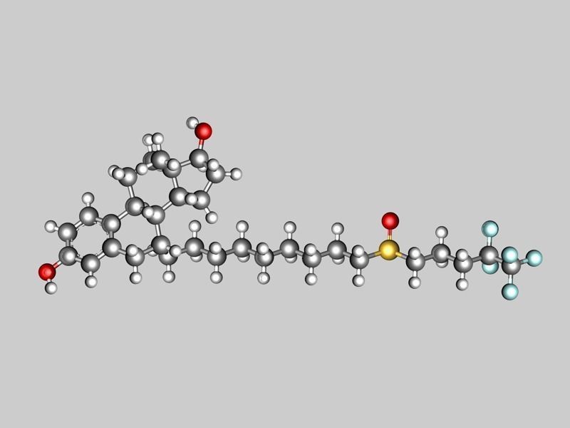 Fulvestrant molecule 3D model_4