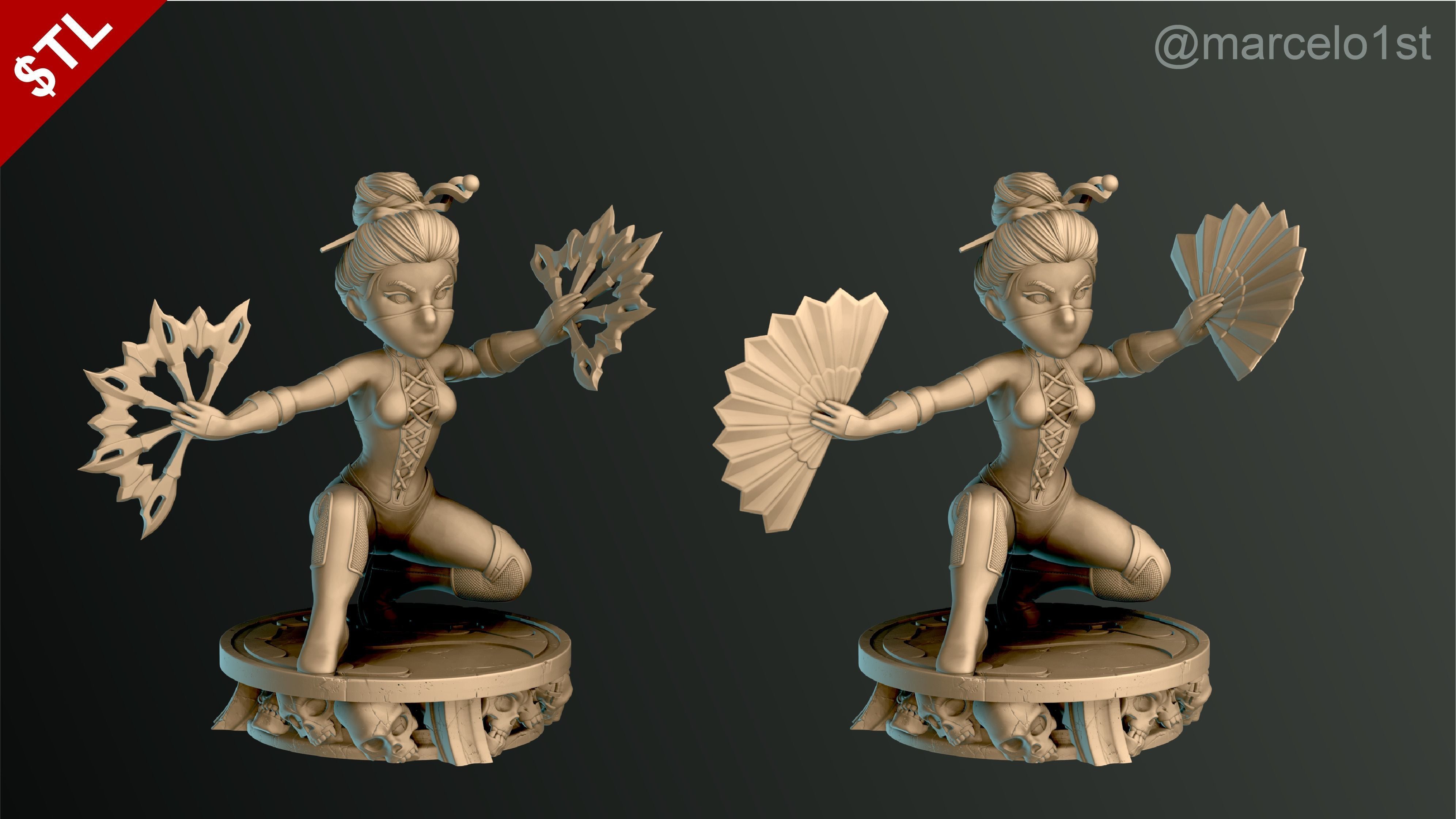 Kitana - Mortal Kombat 3 Statue 3D print model_18