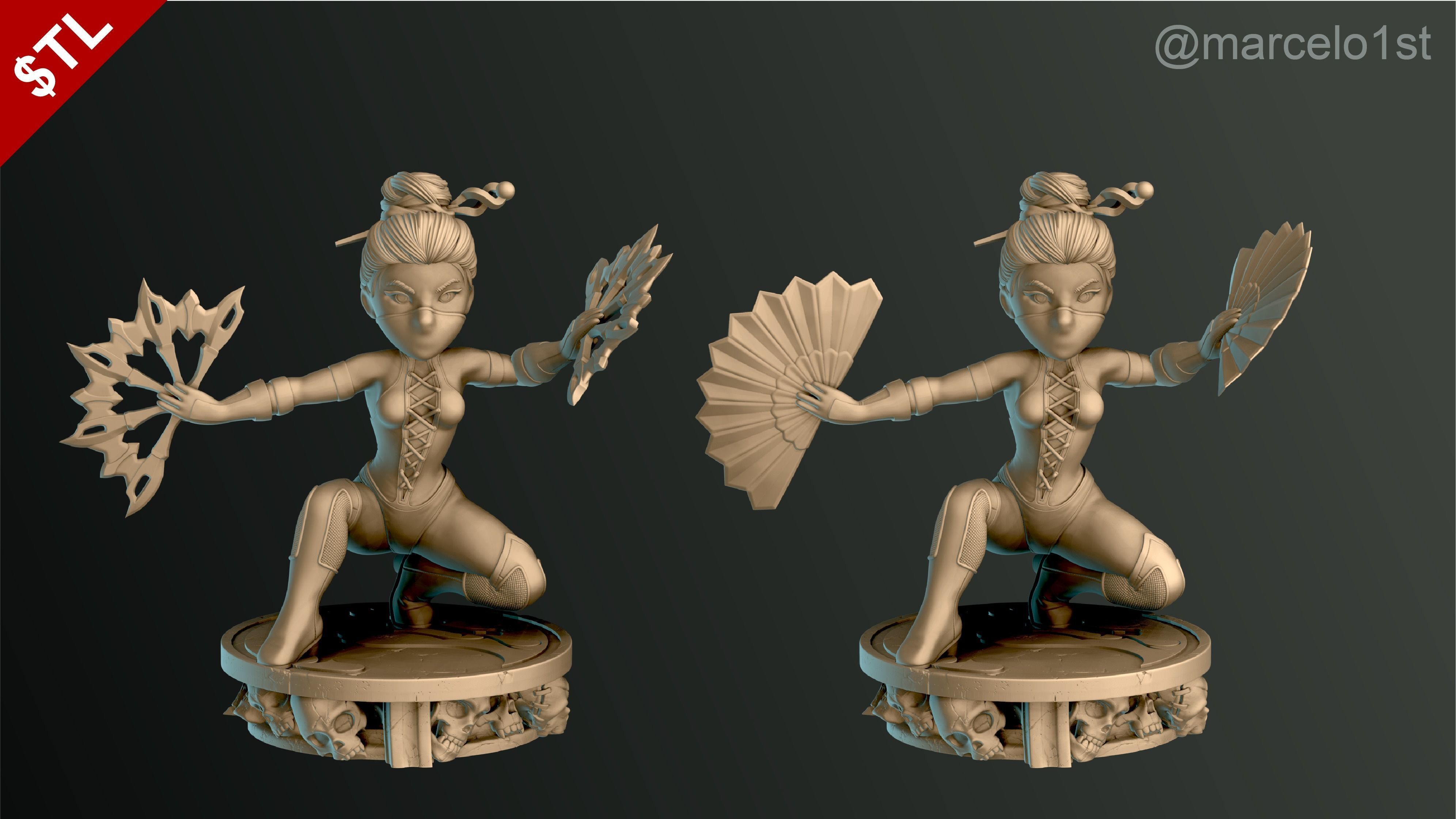 Kitana - Mortal Kombat 3 Statue 3D print model_20