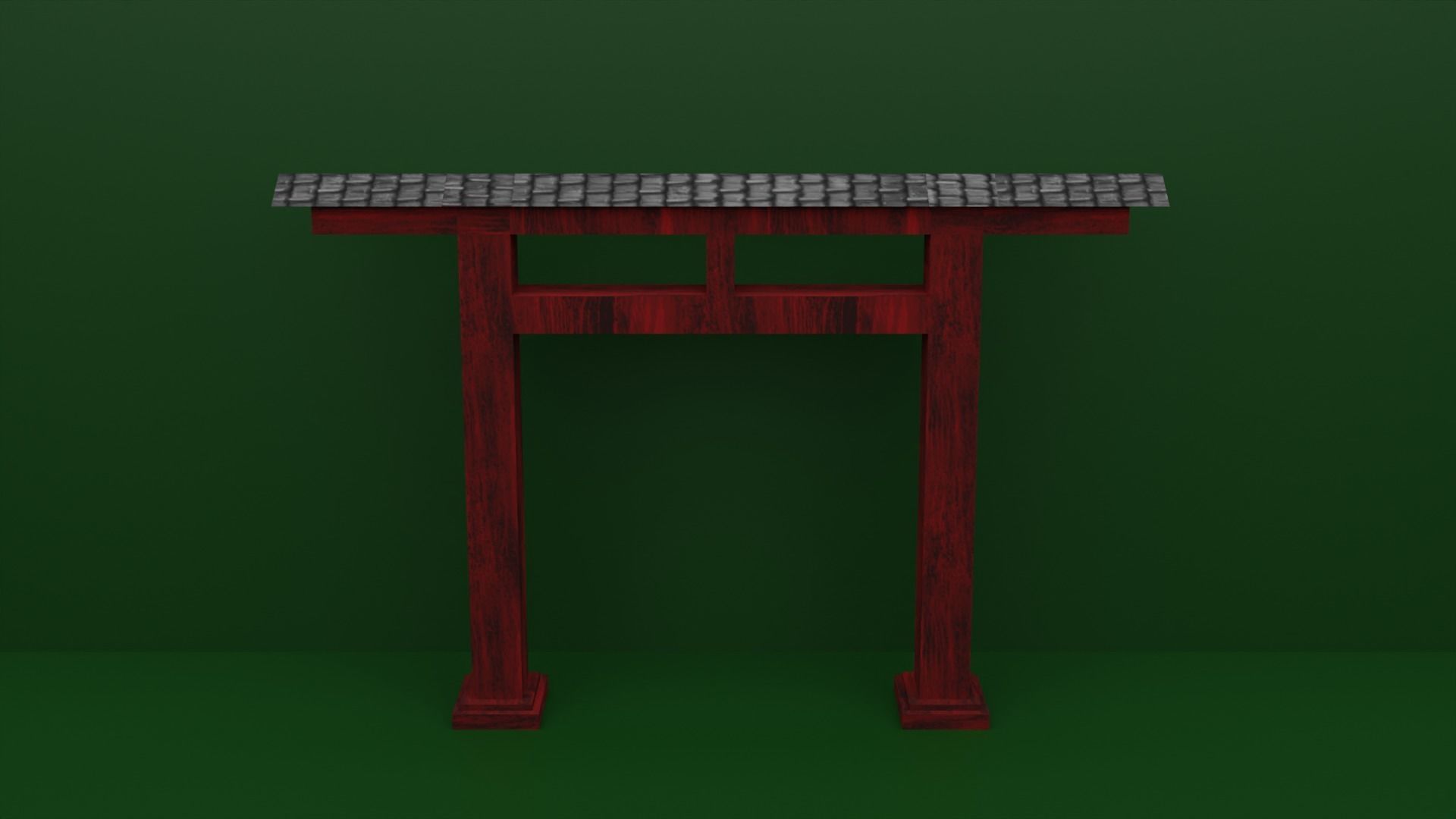 RED TORII GATES 7 PACK for Eevee and Cycles Low-poly 3D model_5