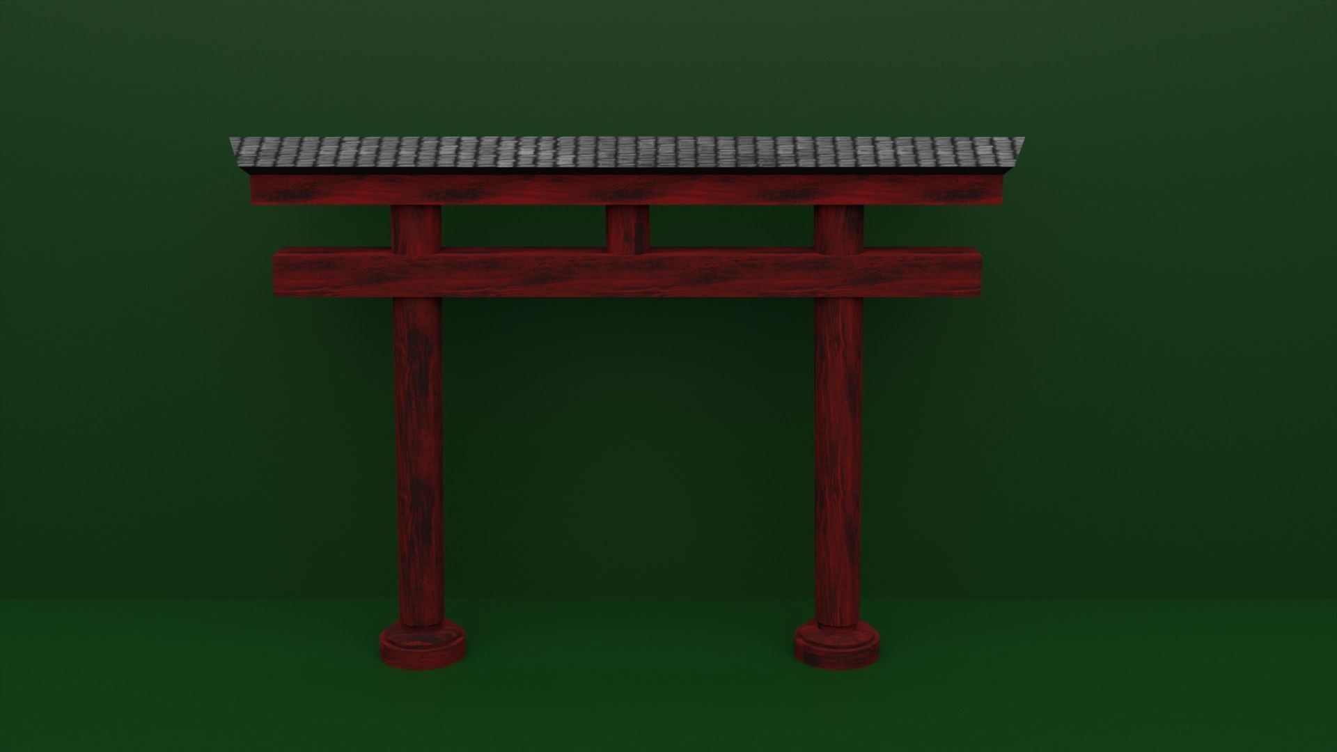 RED TORII GATES 7 PACK for Eevee and Cycles Low-poly 3D model_6