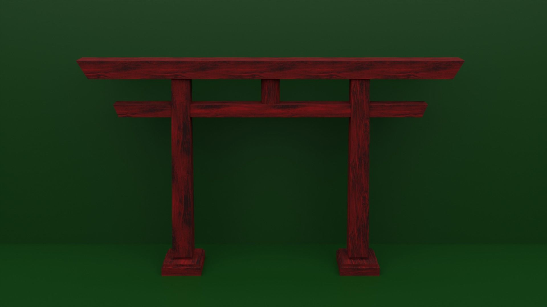 RED TORII GATES 7 PACK for Eevee and Cycles Low-poly 3D model_4