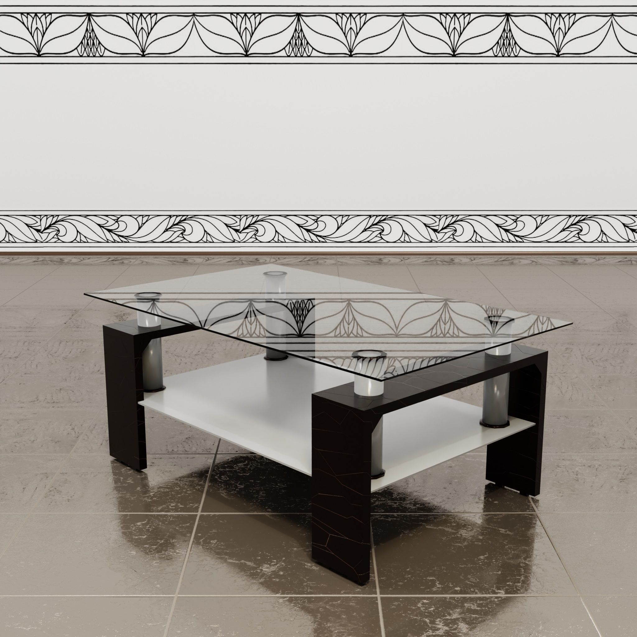 Journal Table  Low-poly 3D model_2