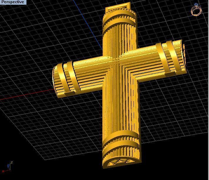 Cross patterned cross with texture saint jesus cristian 5 3D print model_18