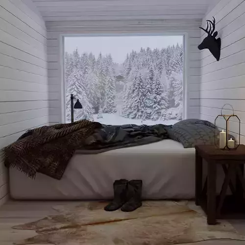 Cozy Nook 2 Blender Scene Free 3D model