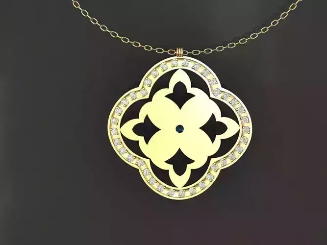 jewelry set gold pendant with diamonds