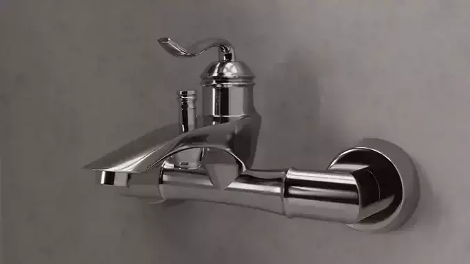 Faucet bathroom in gold