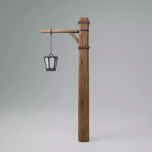Wood pillar lamp