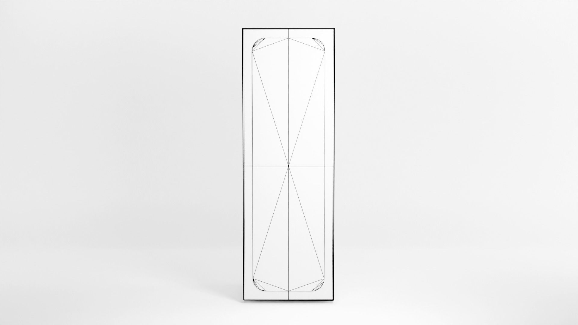 Refrigerator silver Low-poly 3D model_12