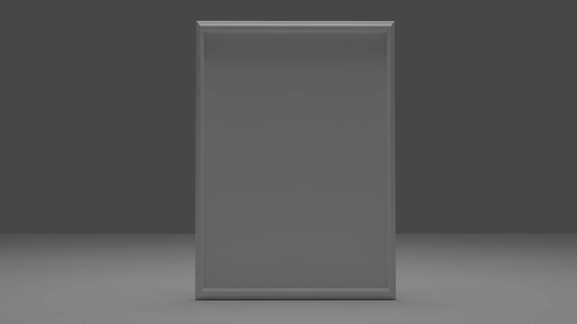 TempleTable tall wall with door Low-poly 3D model_0