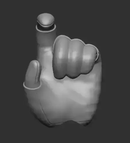 Hot Toys style Boba Fett hands 3D print model