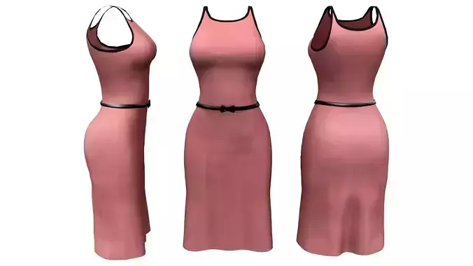 Tank Dress with Bow Belt