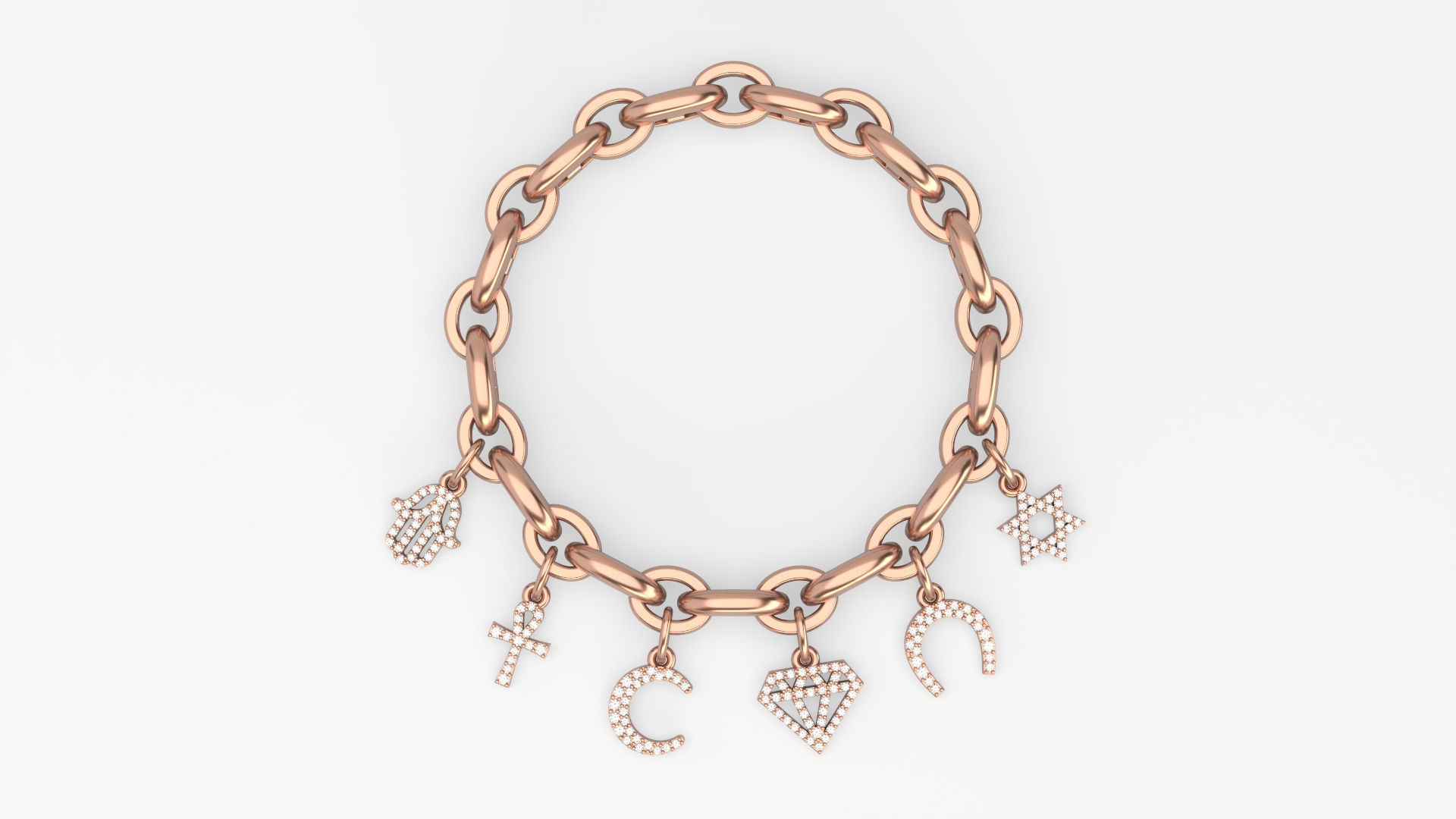 Simple forn Charm and Pendant 3D print model_5