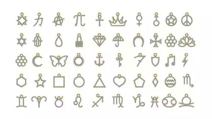 Simple forn Charm and Pendant 3D print model