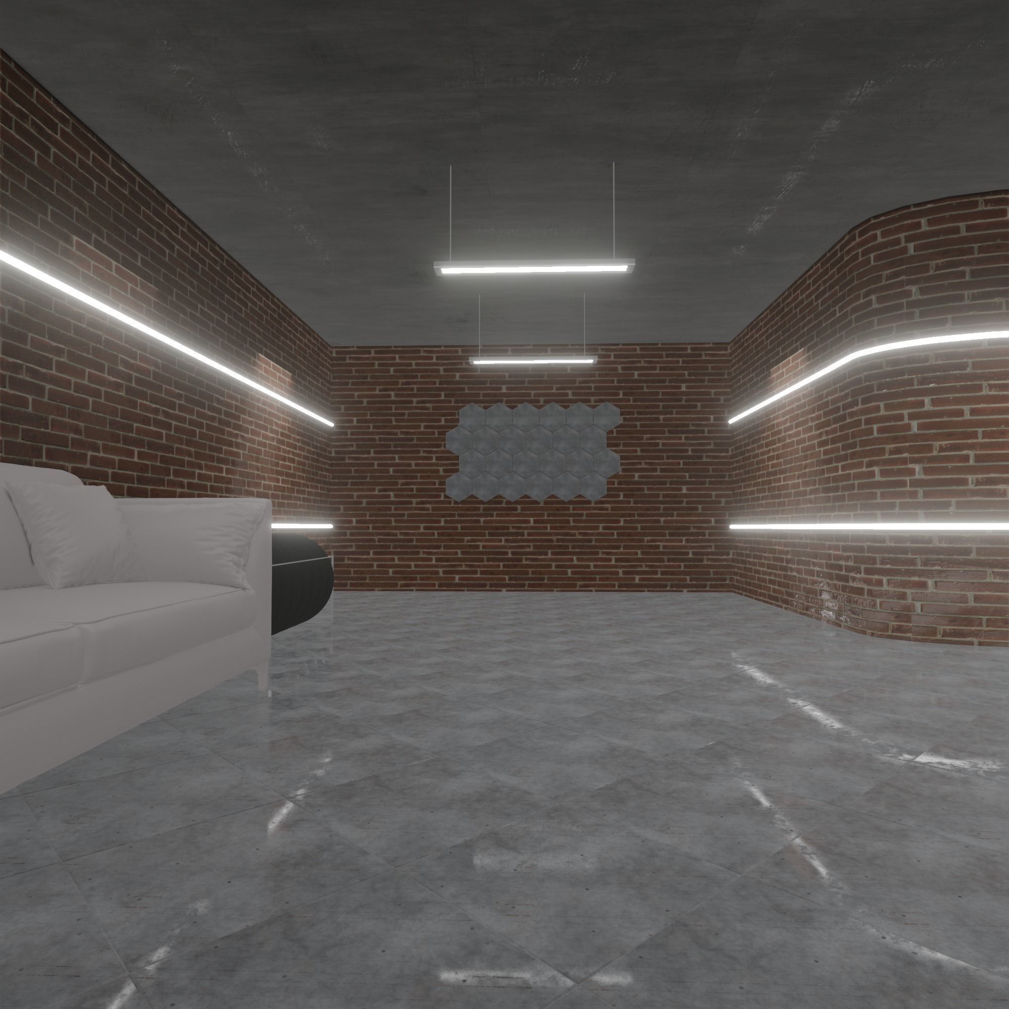 Loft Interior 3D model_2