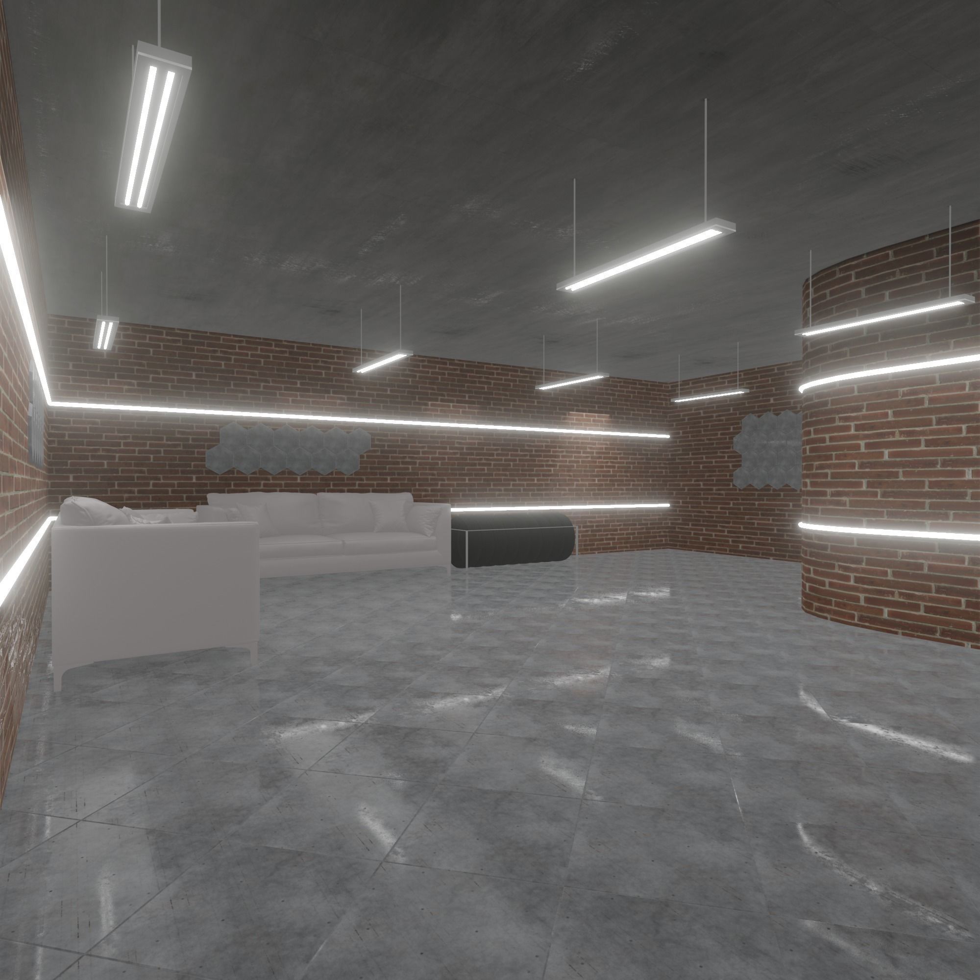 Loft Interior 3D model_3