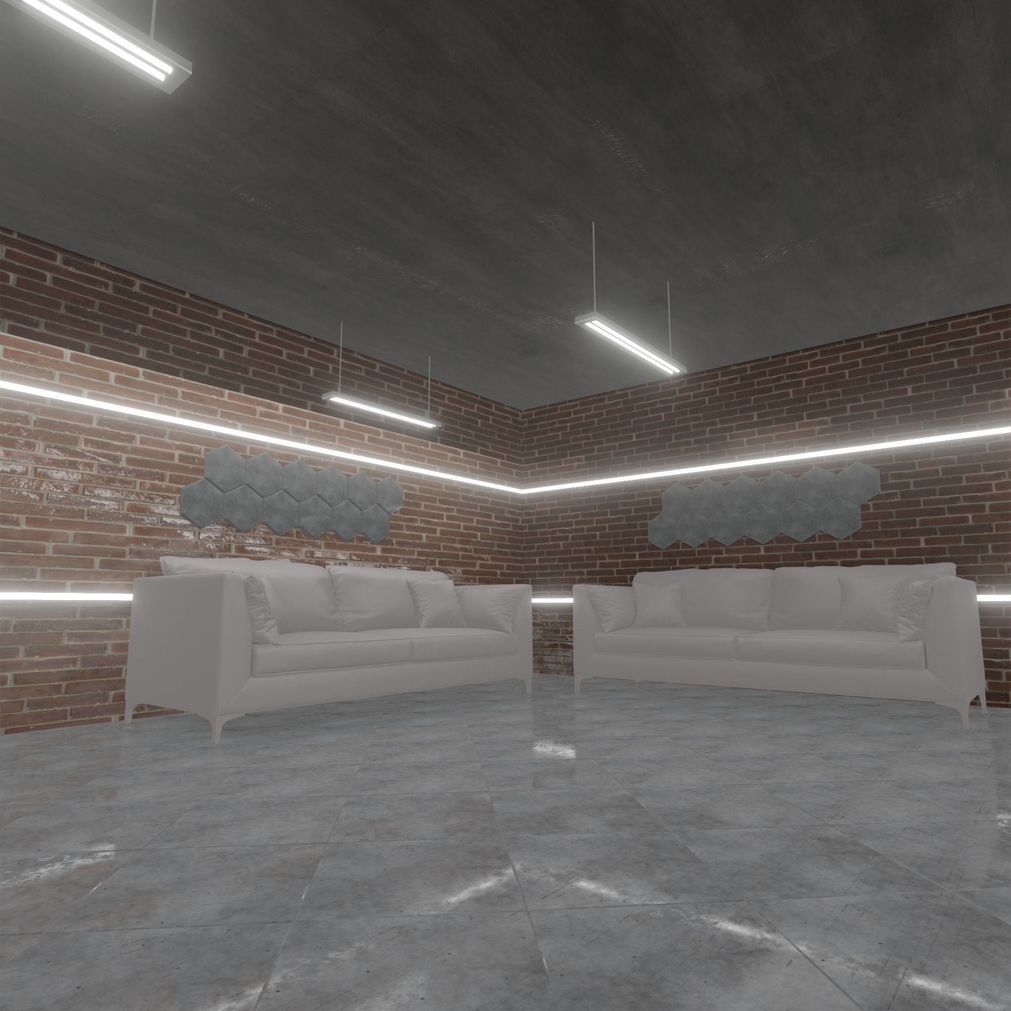 Loft Interior 3D model_1