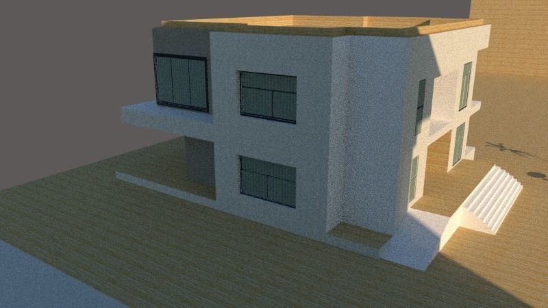 architecture house model plus guest house 3D model_13