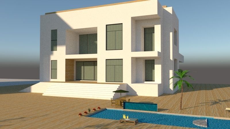 architecture house model plus guest house 3D model_22