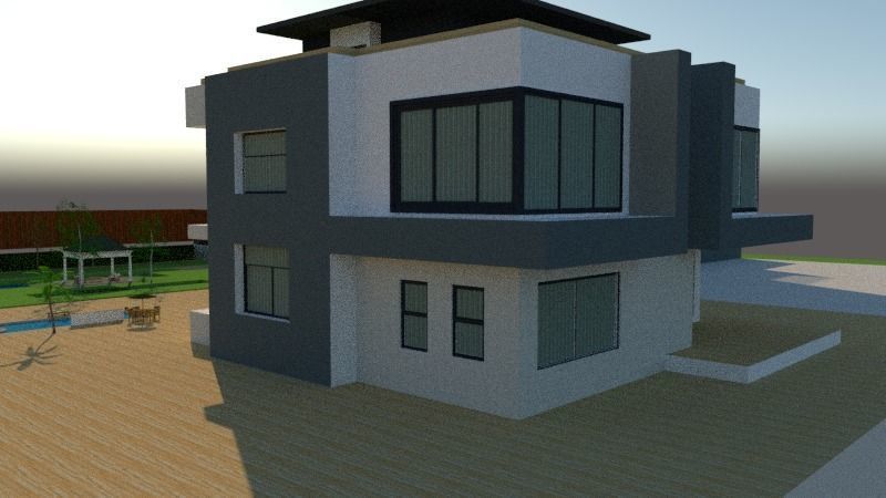 architecture house model plus guest house 3D model_19