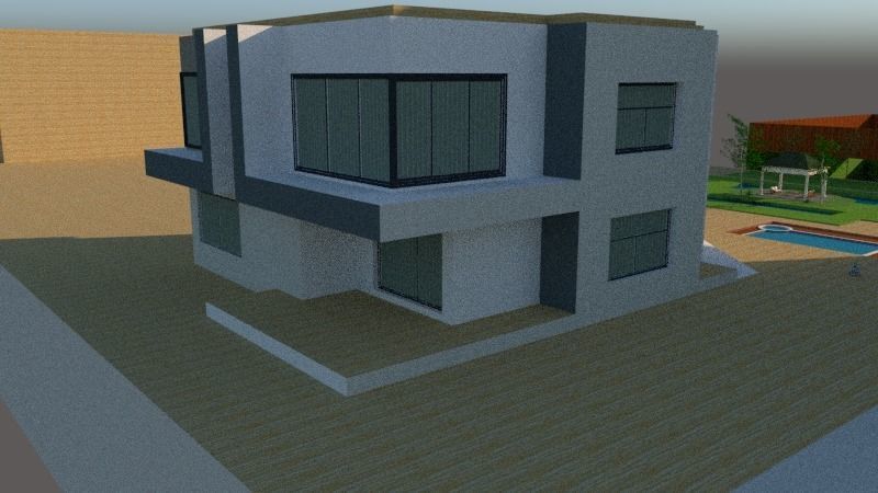 architecture house model plus guest house 3D model_16